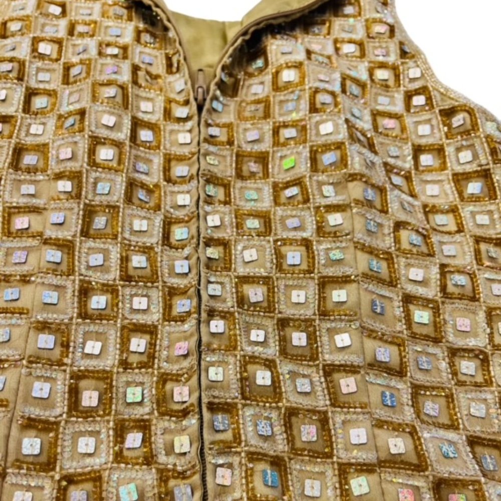 K.C.‎ Malhan Sequined Beaded Sleeveless Small Top Gorgeous! Dressy BOHO CITY - Picture 8 of 11